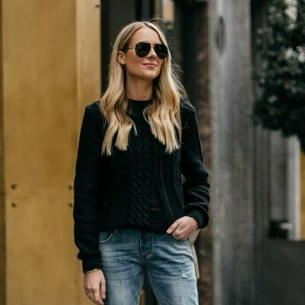 Cable Knit Sweater - Karl Lagerfeld